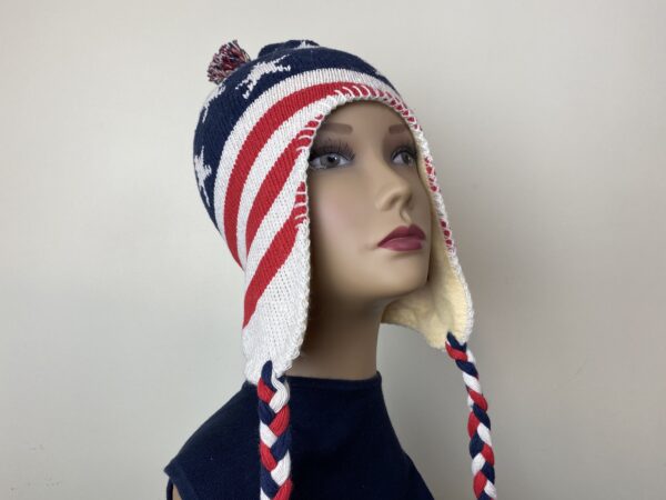 American Flag Ski Hat - Image 2
